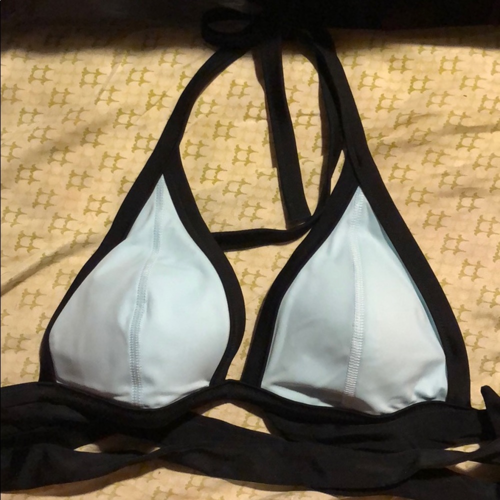 pink Victoria secret blue swimsuit